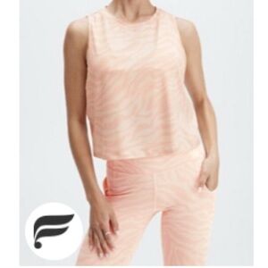 Fabletics Dry-Flex Muscle Tank | M | Peach Zebra